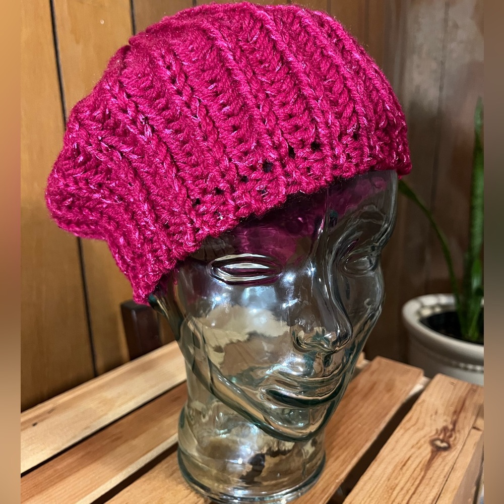Pink Violet Cable-Knit Tam - Picture 5 of 14